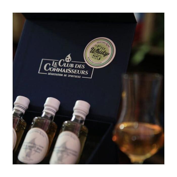 Coffret dégustation Whiskys Bio de France – 3 x 40ml – P’tit Whisky Bio