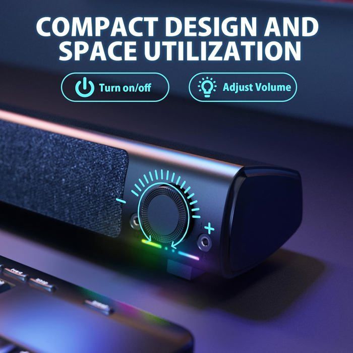 Soundbar - WOOPSO - YXSM8030BT - Suono stereo HiFi - USB e AUX - Nero
