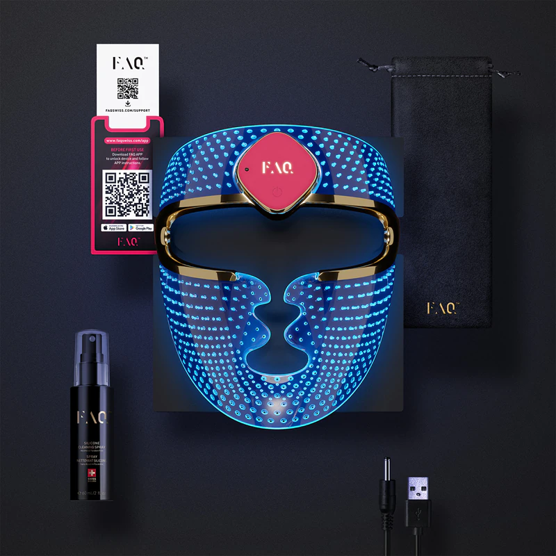 FOREO FAQ™ 201 Máscara facial ultraleve de silicone com LED RGB