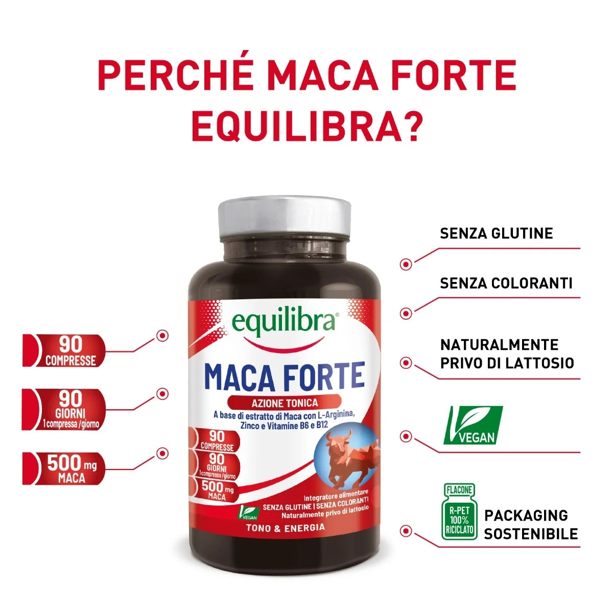 EQUILIBRA Equilibra Maca Forte 90 comprimés combat la fatigue