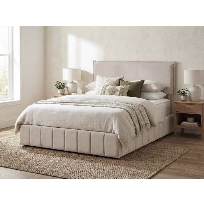 “Jessica” linen headboard - 140 cm - Beige