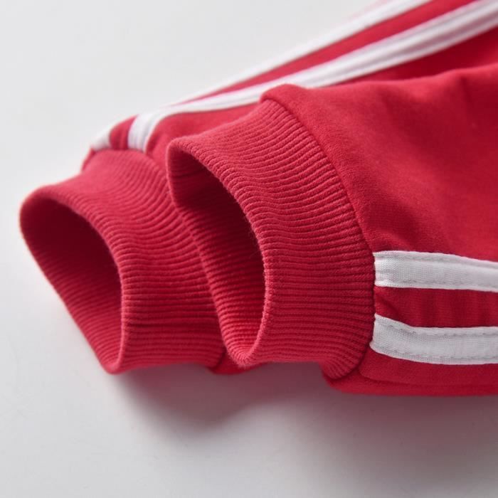 Conjunto deportivo de 2 piezas para niños: Chaqueta con capucha + pantalón, primavera/otoño, rojo.