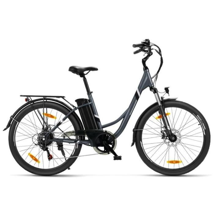 Touroll B1 Elcykel för stadscyklar - 250W motor - 15,6 Ah batteri - Maxhastighet 25 km/h - Shimano 7 växlar - 26 x 1,95