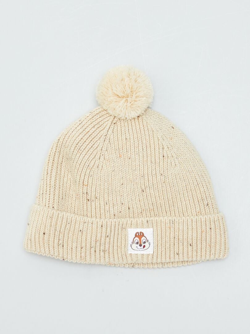 Conjunto de gorro e cachecol quente - BEGE