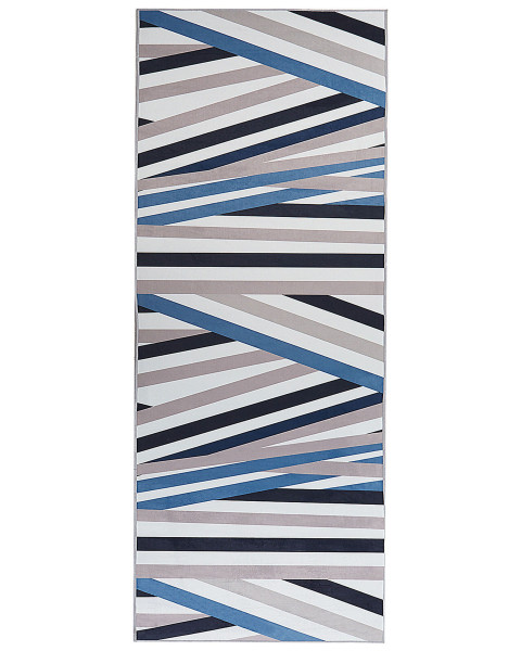 Dywan chodnik 80x200 cm w paski wielokolorowy