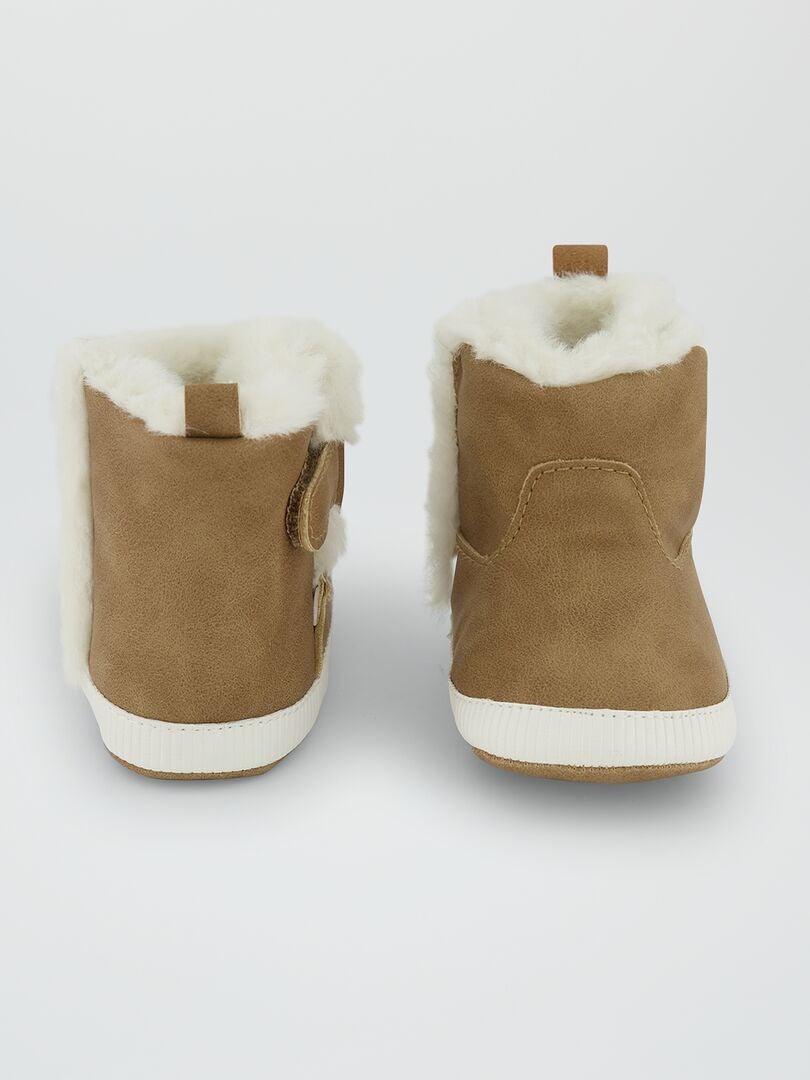 Gevoerde enkellaarsjes - BEIGE