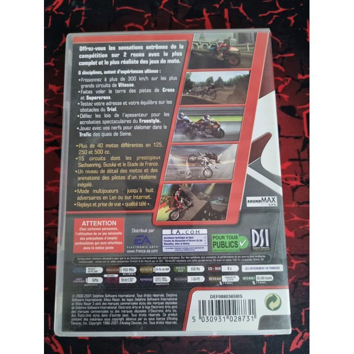 Moto Racer 3 – PC CD-ROM-spel – Motorrace/simulatie – EA/Delphine Software – Franse versie