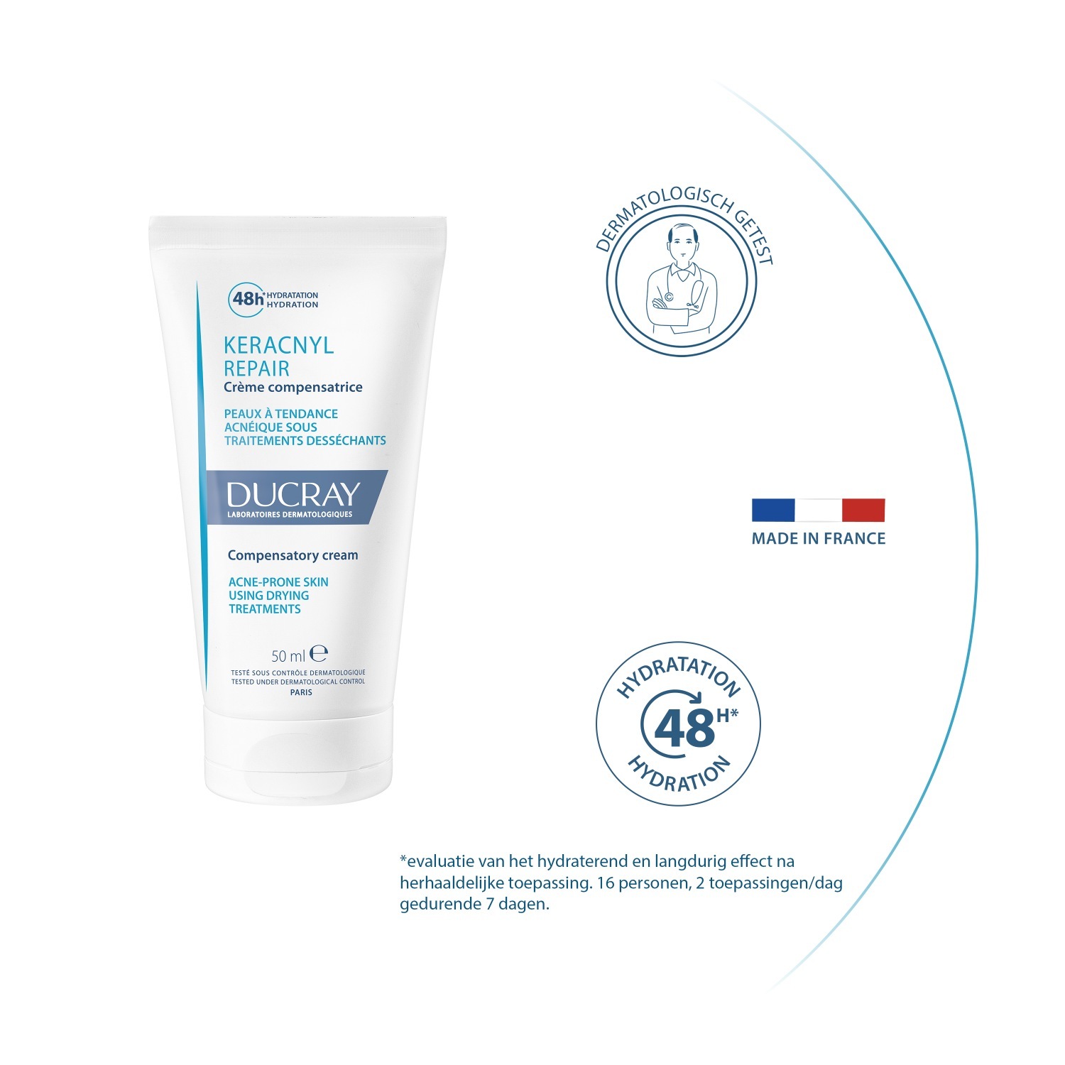 „Ducray KeraCnyl“ balansuojantis veido kremas – 50 ml
