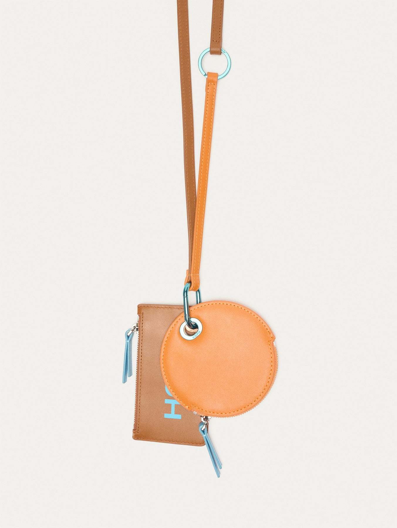 CARTERA MODULAR CON CORREA NARANJA