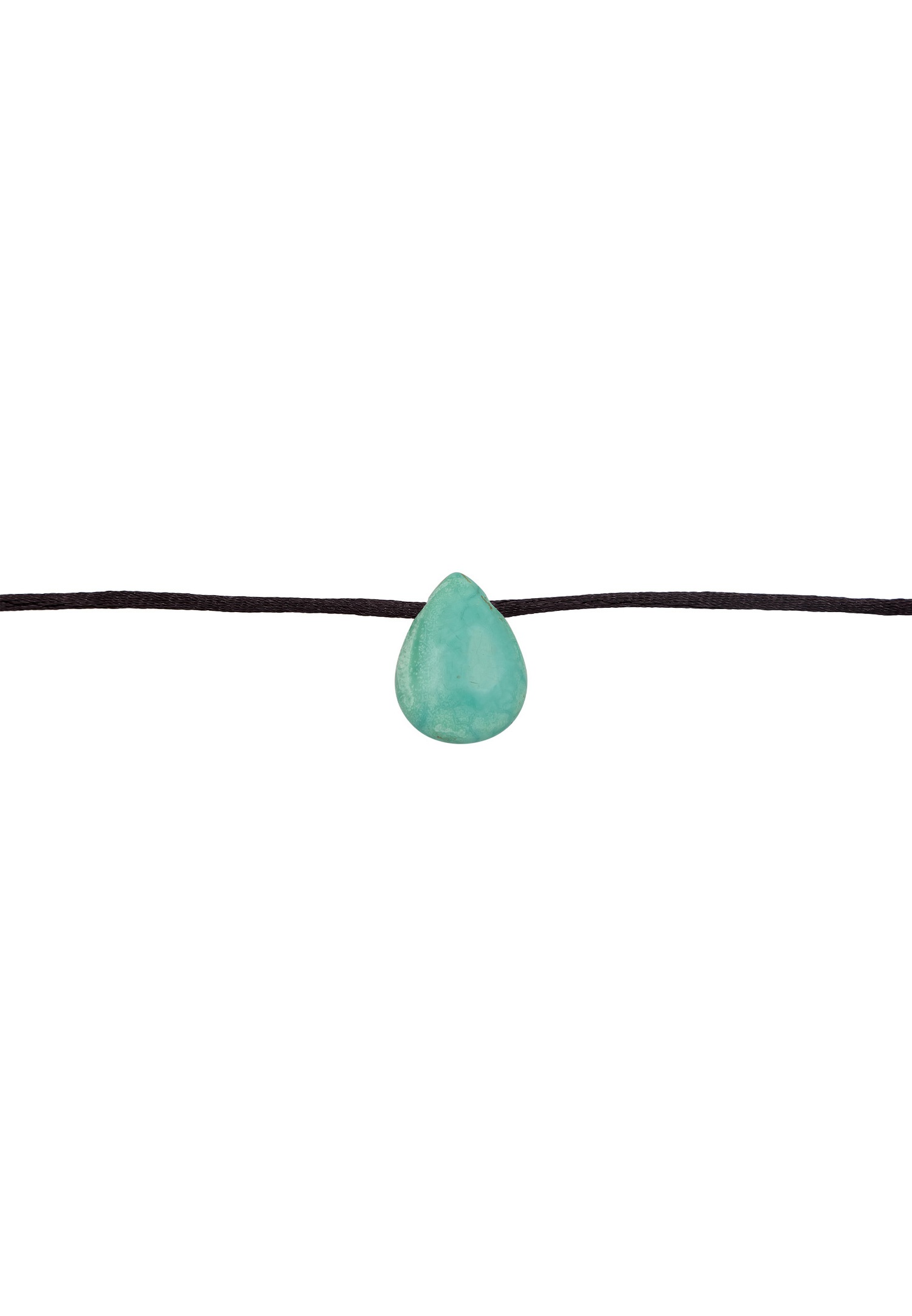 Elli PREMIUM Elli PREMIUM Collier Femmes Choker Goutte Pendentif Satin avec Turquoise pierres précieuses en argent sterling 925