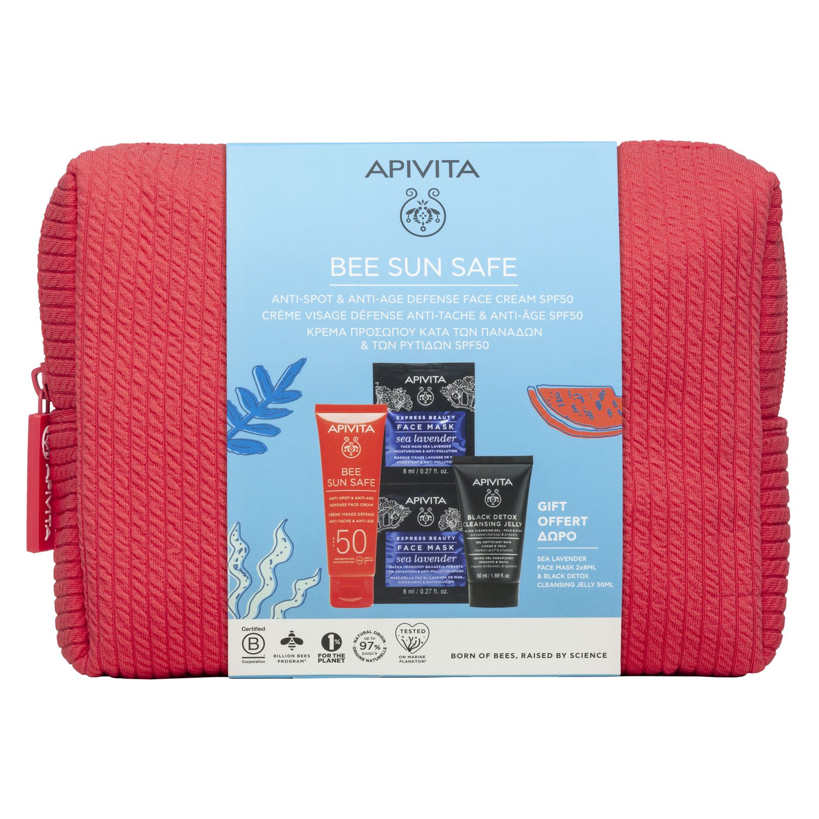 Bee Sun Safe krema protiv tamnih mrlja i starenja, poklon set, kozmetika za lice iz ljekarne