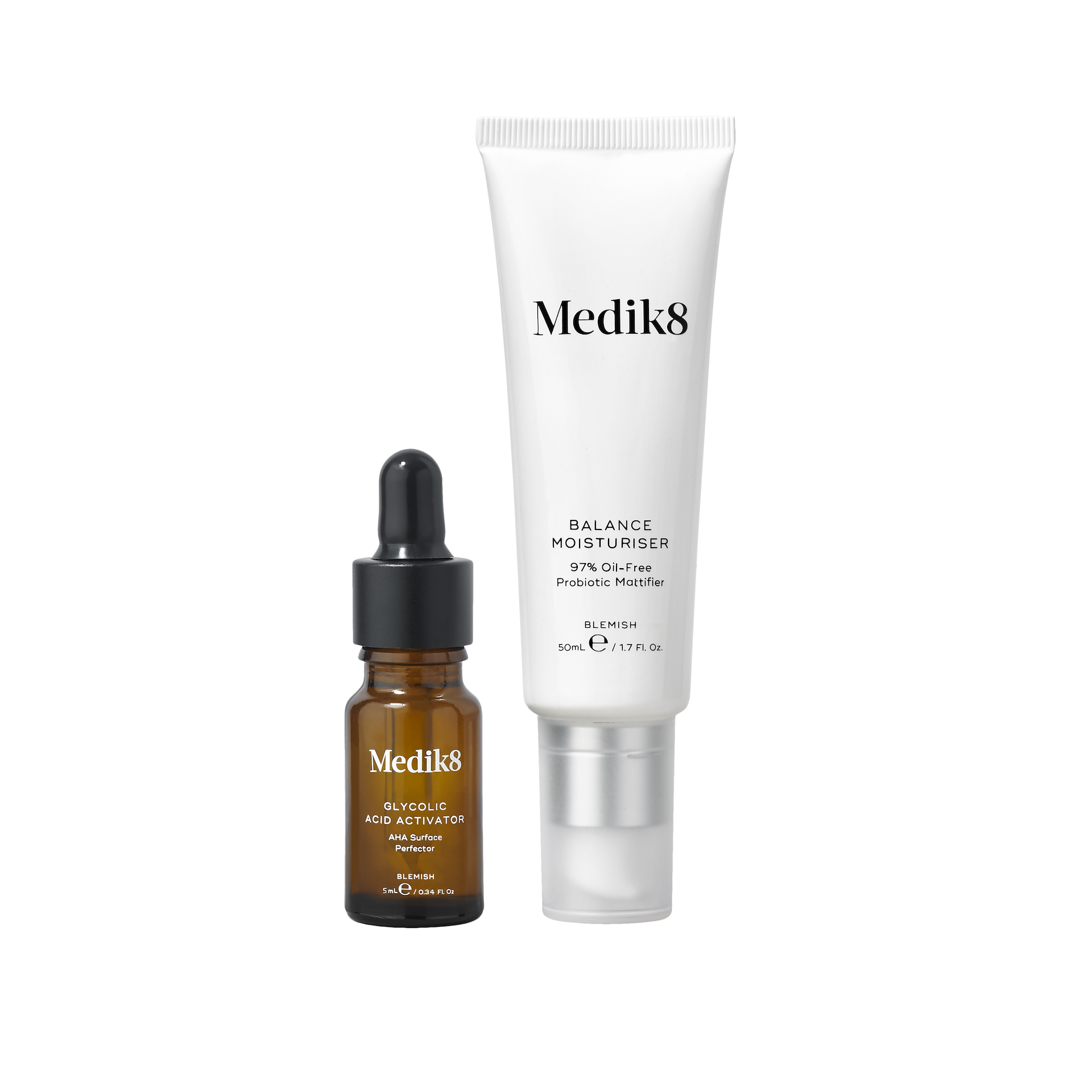 Līdzsvarojošs mitrinātājs un glikolskābes aktivators 50 + 5 ml - Medik8