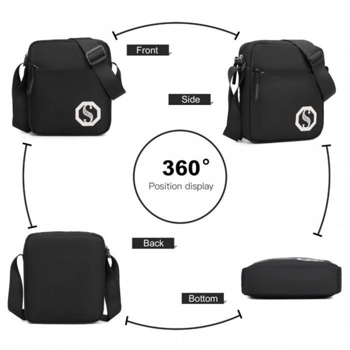 30x14x45cm Backpack Set of 3 Stitch Children's Backpacks with Shoulder Bag and Pencil Case for School, Black