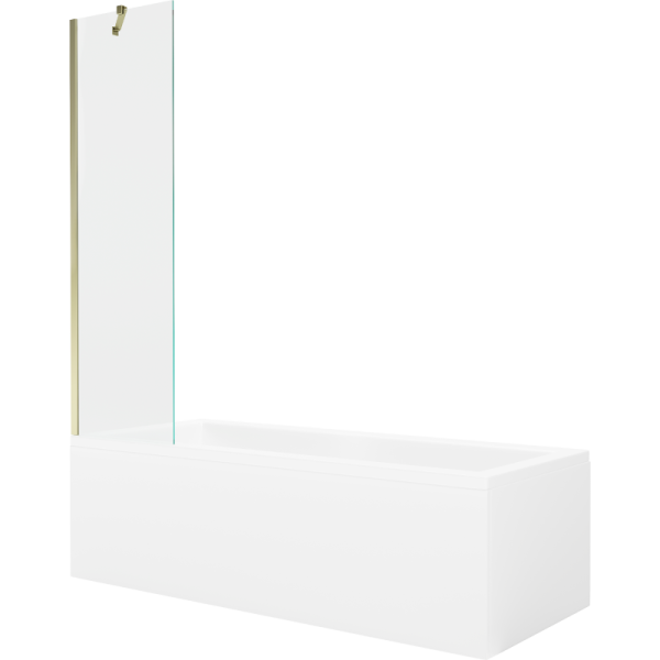 Wanna prostokątna Mexen Cubik 160x70cm z obudową i parawanem 1-skrzydłowym