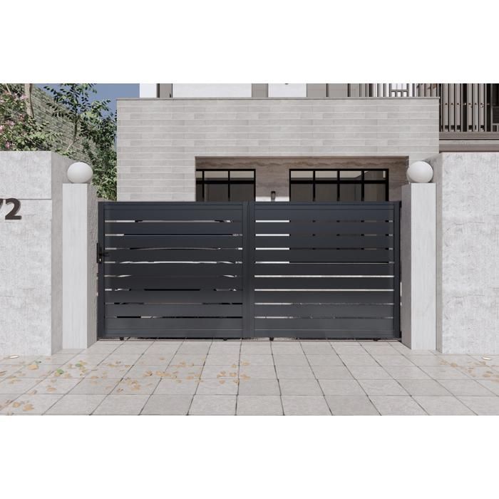 Puerta corredera - Casanoov - VOGEL - 3,5 m de alto (145 cm) - Gris - Aluminio