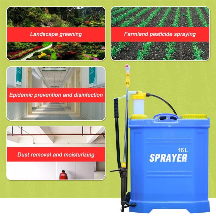 Pulverizador de mochila MIPAN, pulverizador a presión de 16 L para el cuidado de plantas y pesticidas - Azul