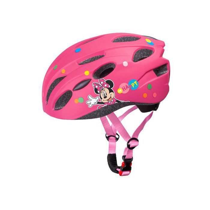 DISNEY Minnie Mouse Casque de vélo IN-MOLD sécurisé pour fille, réglable 52-56 cm