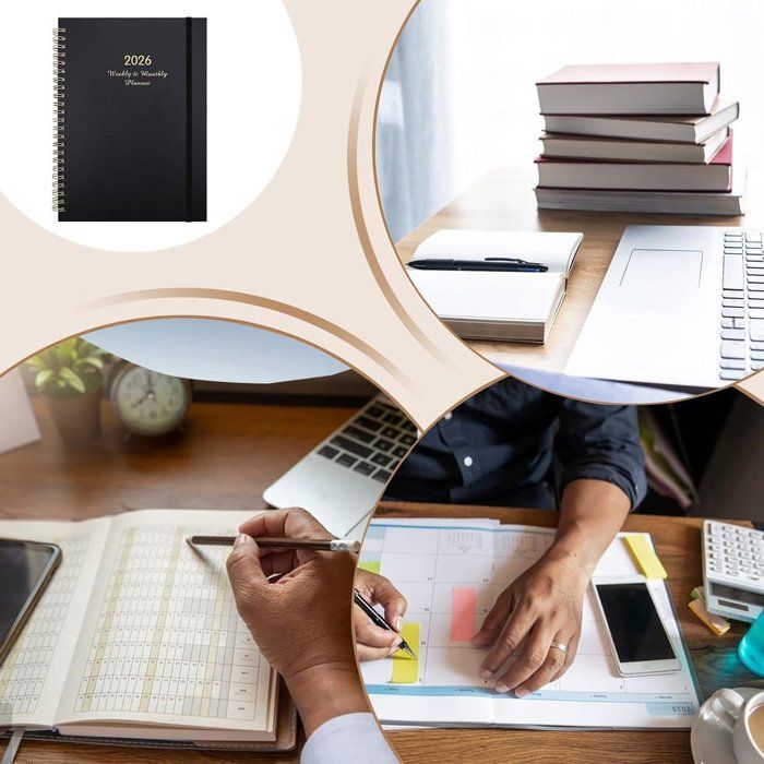 A5 Weekly Planner - DEMA - A5 Format - Spiral Binding - Integrated 2026 Calendar - Removable Pages