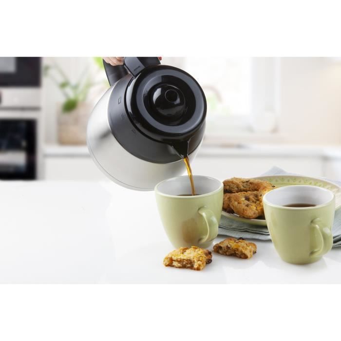 Cafetière filtre - DOMO - DO709K - 1000 W - 1 L - 8 tasses - Ecran LCD - Minuteur 24 h - Acier inoxydable