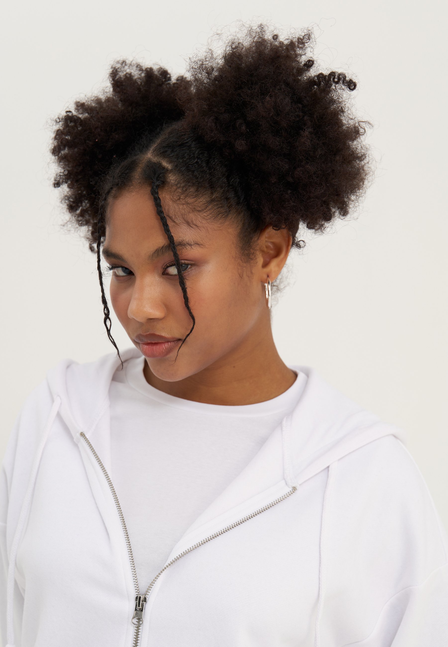 YOURTURN UNISEX 2-PACK - Sweatshirt met rits - wit/zwart