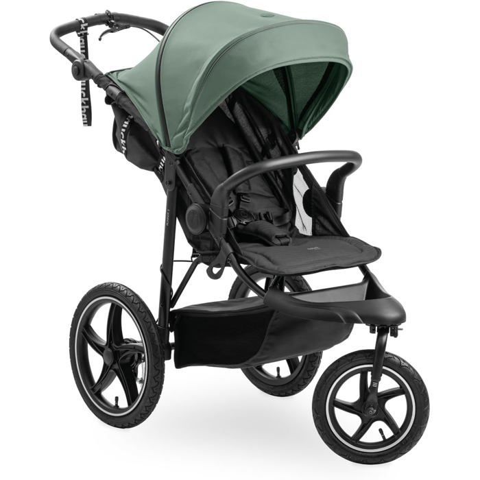 Poussette 3 Roues hauck Runner 3 Jungle Green - Confort et Maniabilité