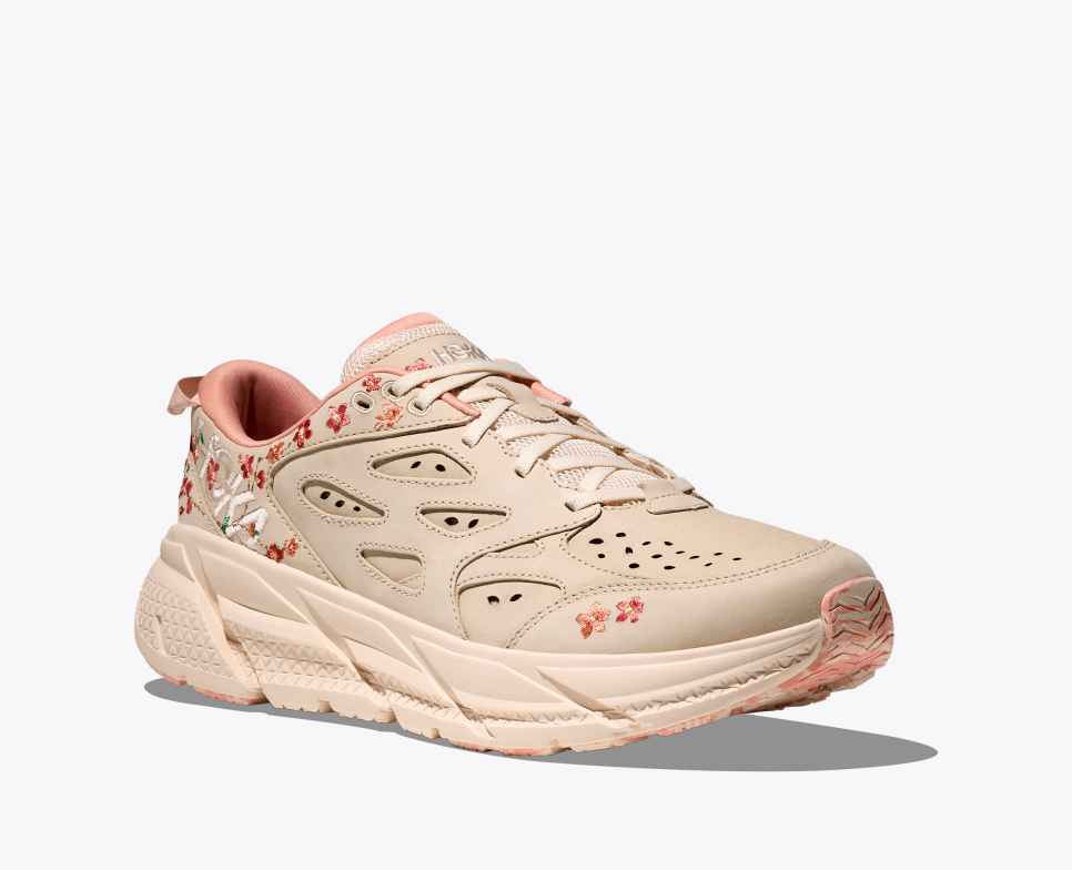 HOKA Vibrant Bloom Clifton L Baunilha / Argila Seca