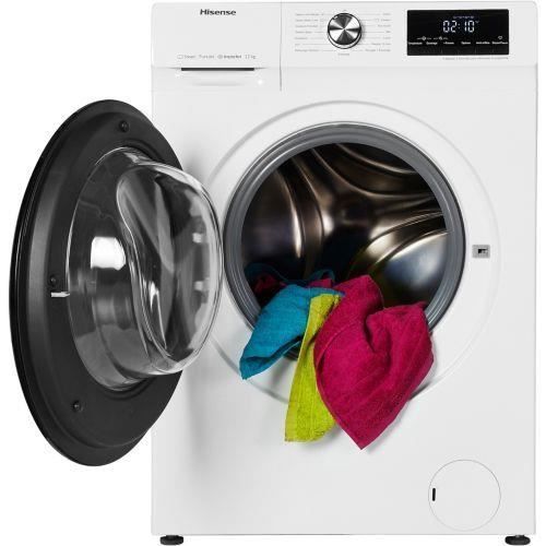 Lavadora tipo ojo de buey - HISENSE - WFQA1214EVJM - 12 kg - 1400 rpm - Vapor Purejet