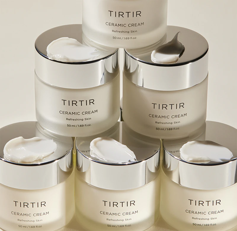 Creme Cerâmico TIRTIR: creme hidratante refrescante para pele seca.