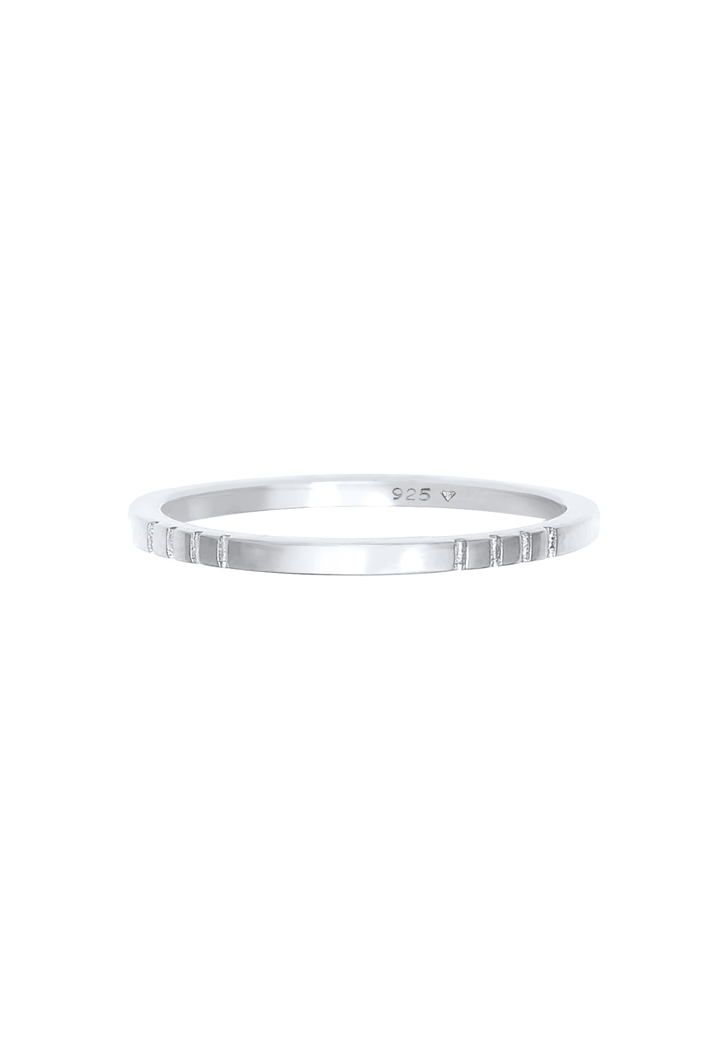 Elli Femmes pile bande tendance en argent sterling 925