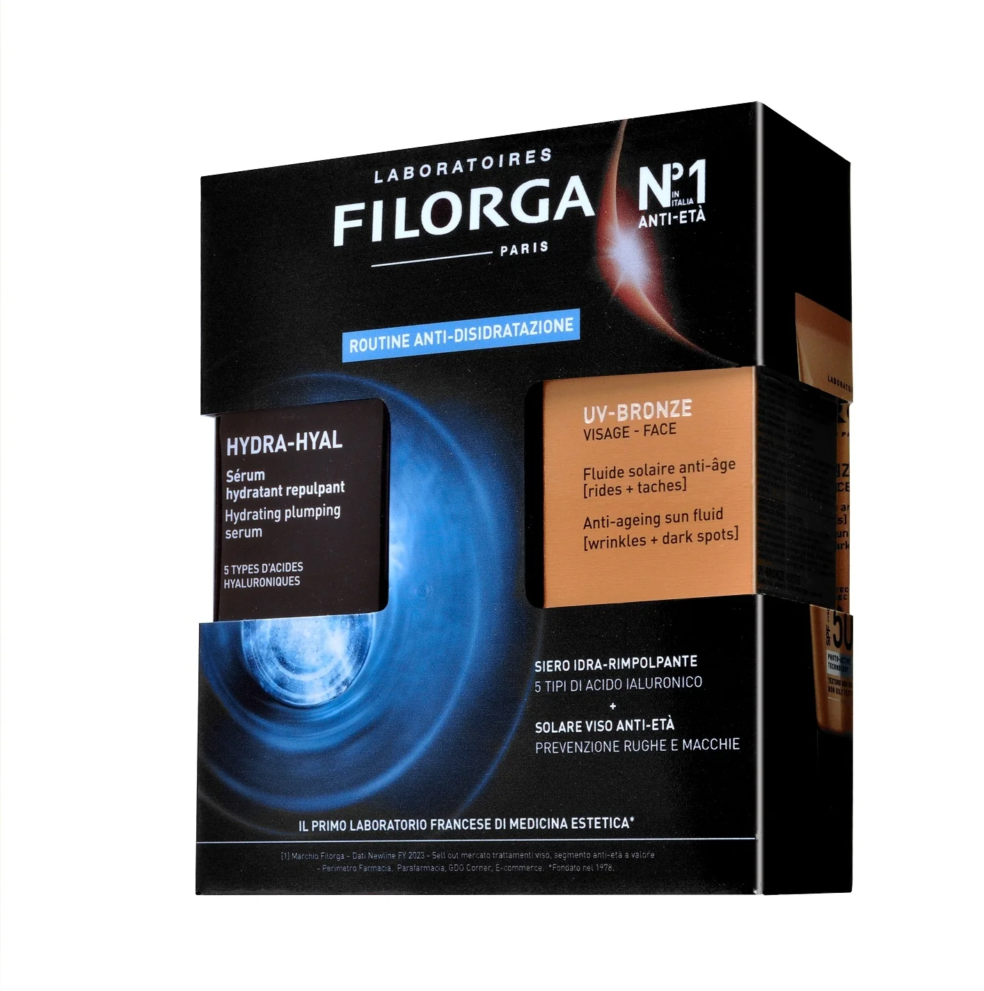 Suncare Cofanetto Hydra-Hyal + UV Bronze Face SPF50+ - Cofanetto Solare, Coffret Solare, Cofanetto Idratante