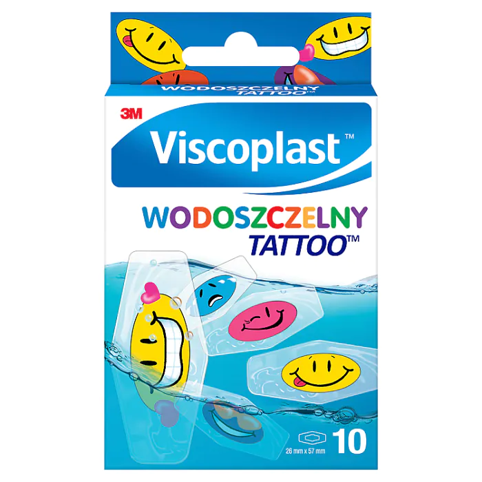 Viscoplast Tattoo, Wodoszczelne plastry dla dzieci, 2,6x5,7cm