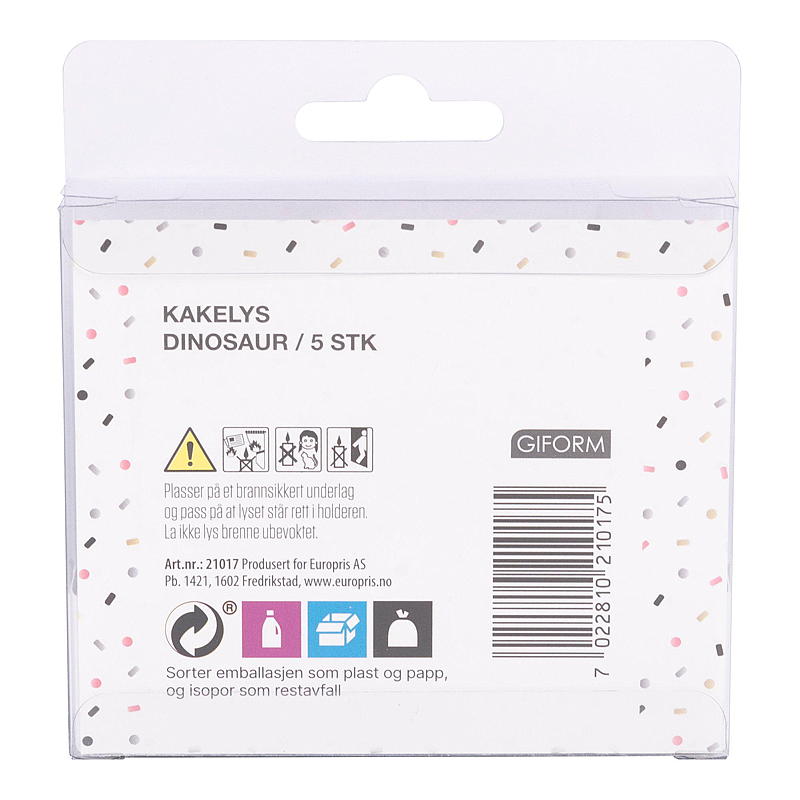 Giform Kakljus 5 st. Dinosaurie