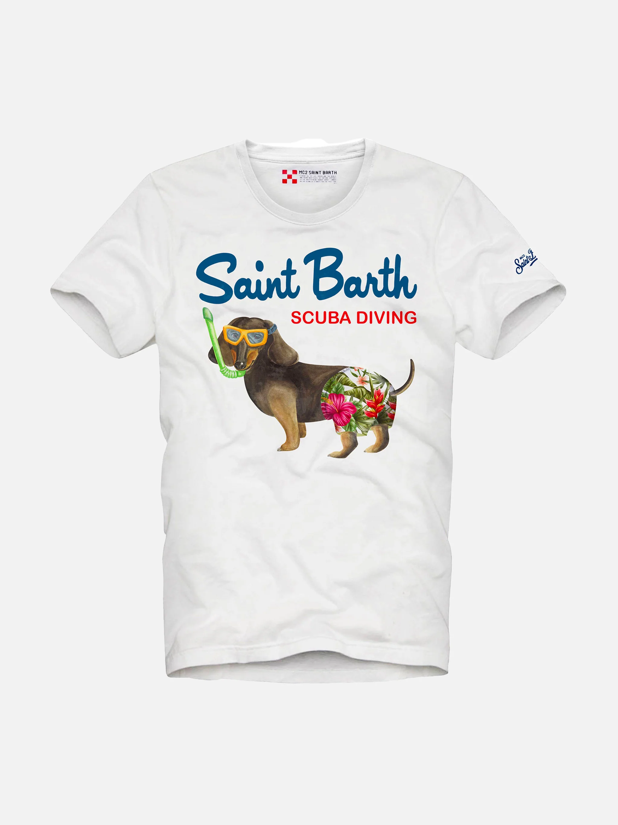 Barn-T-shirt med dykhund