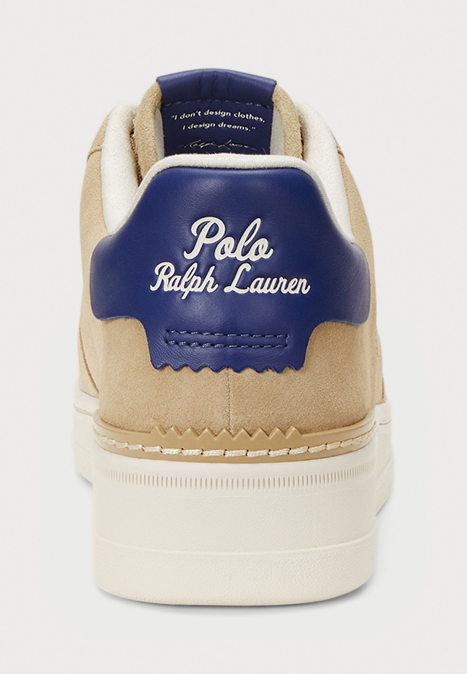 Polo Ralph Lauren MASTERS COURT SUEDE SNEAKER UNISEX - Sneakers - beige/lichtblauw