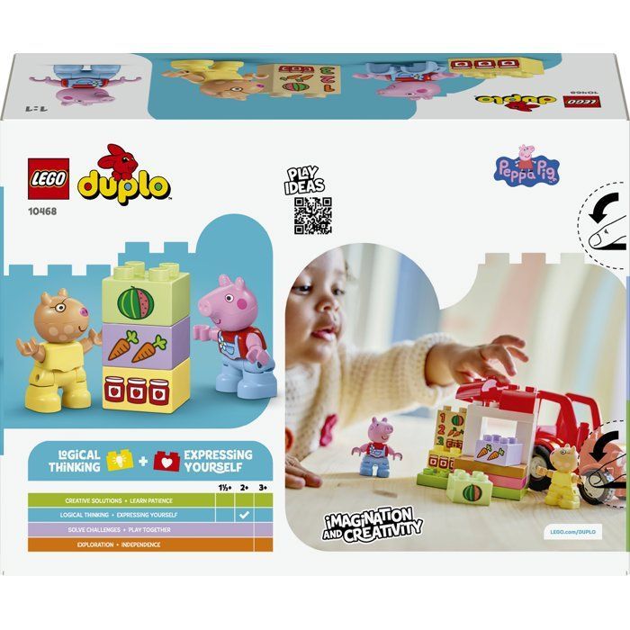 LEGO DUPLO Peppa Pig 10468 Tracteur et Marché - Jeu Éducatif dès 2 ans - Cadeau pour Bébé
