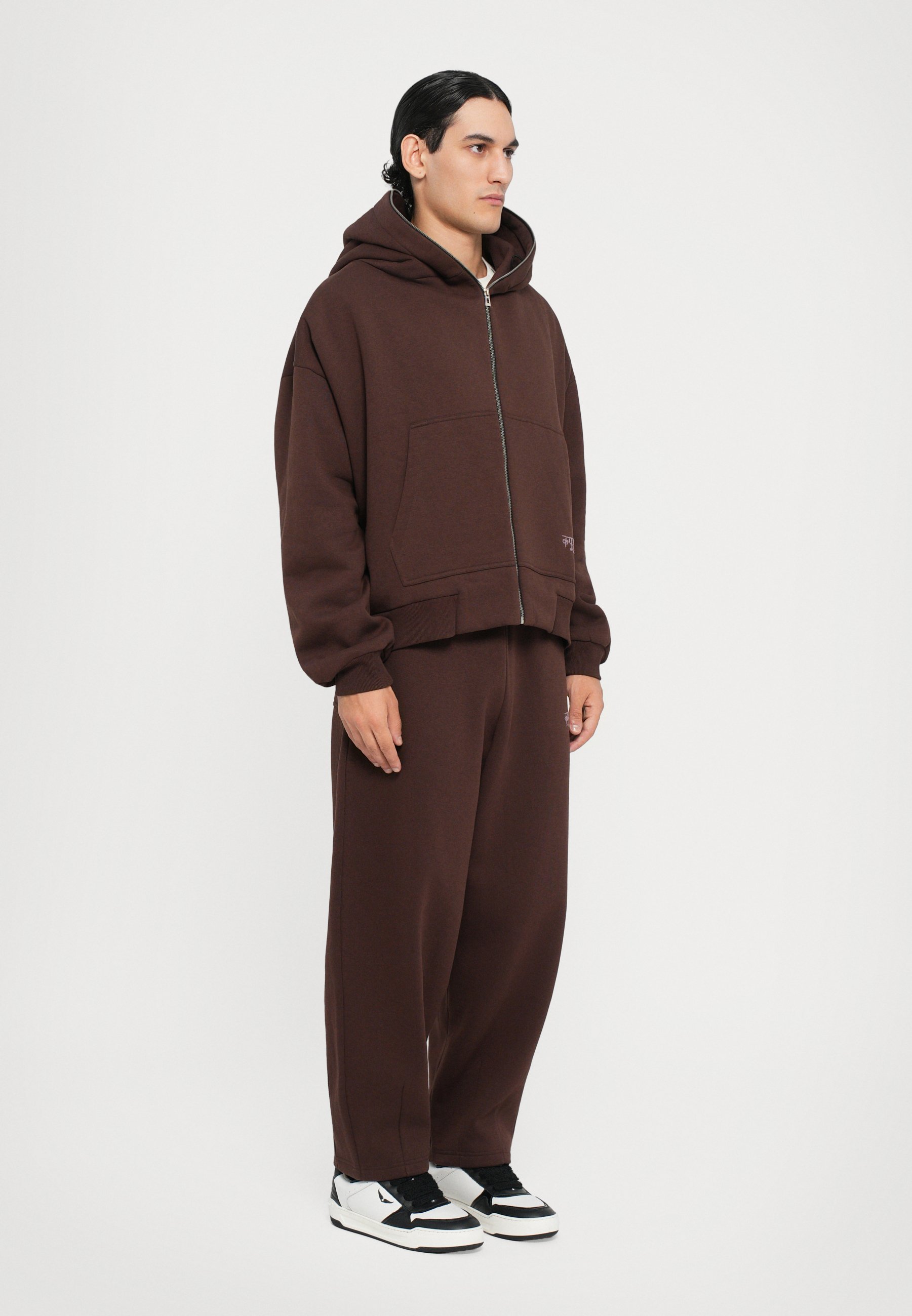 Dhruv Kapoor BRUSHED HOODIE - Sweatshirt mit Reißverschluss - braun