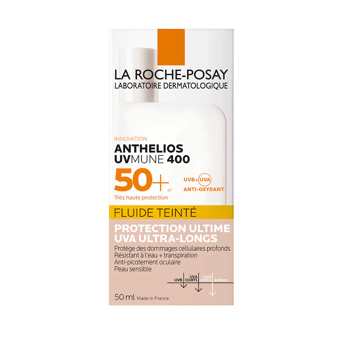 Anthelios UVMune 400 Fluido Invisibile colorato SPF50+ - Solare viso alta prot.