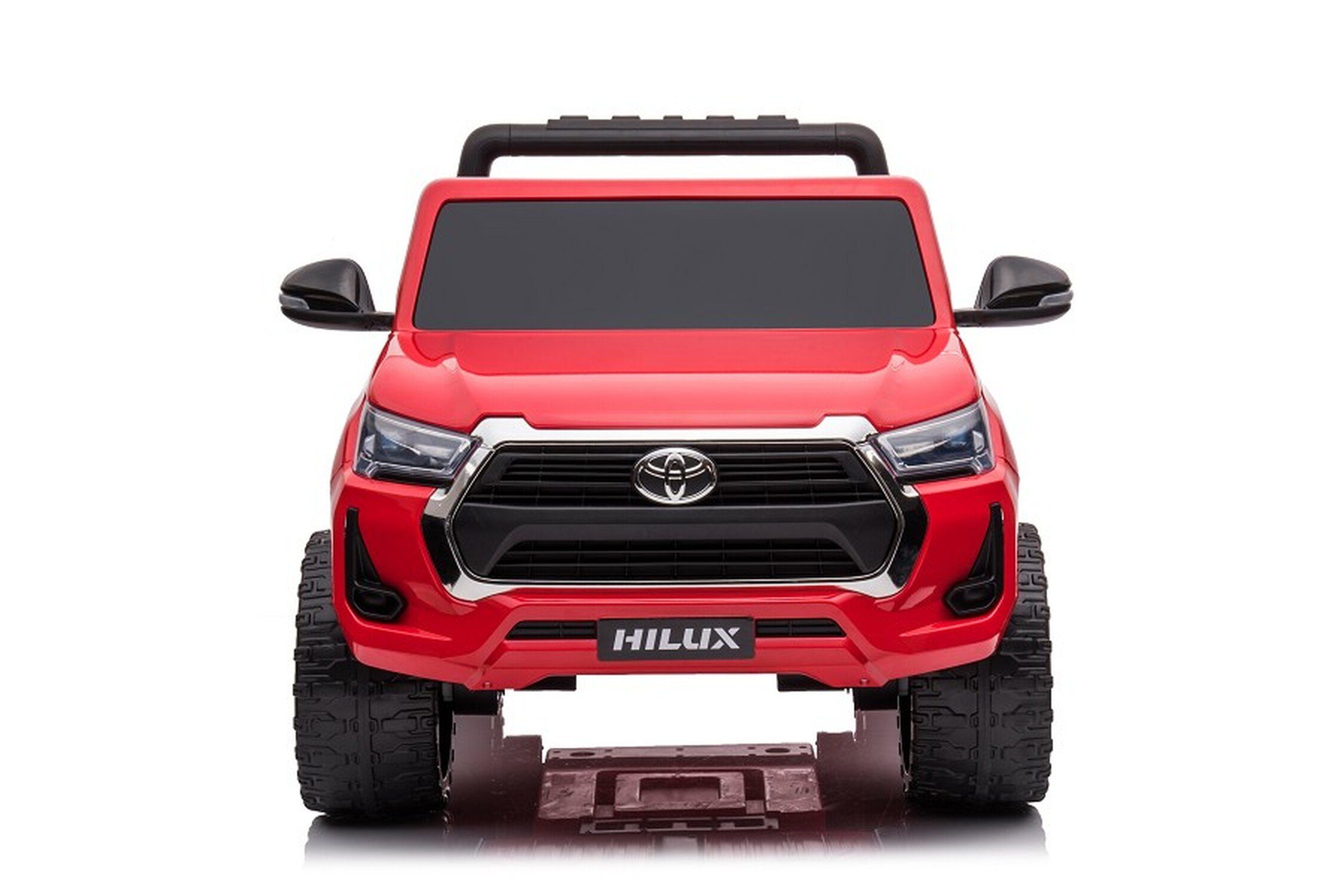 TPFLiving Elektro-Kinderauto Toyota Hilux – Motor: 4 x 12 V – Batterie: 1 x 12 Volt/14 Ah, Zuladung 40 kg, Kinderauto – Elektroauto mit Ledersitz und Sicherheitsgurt