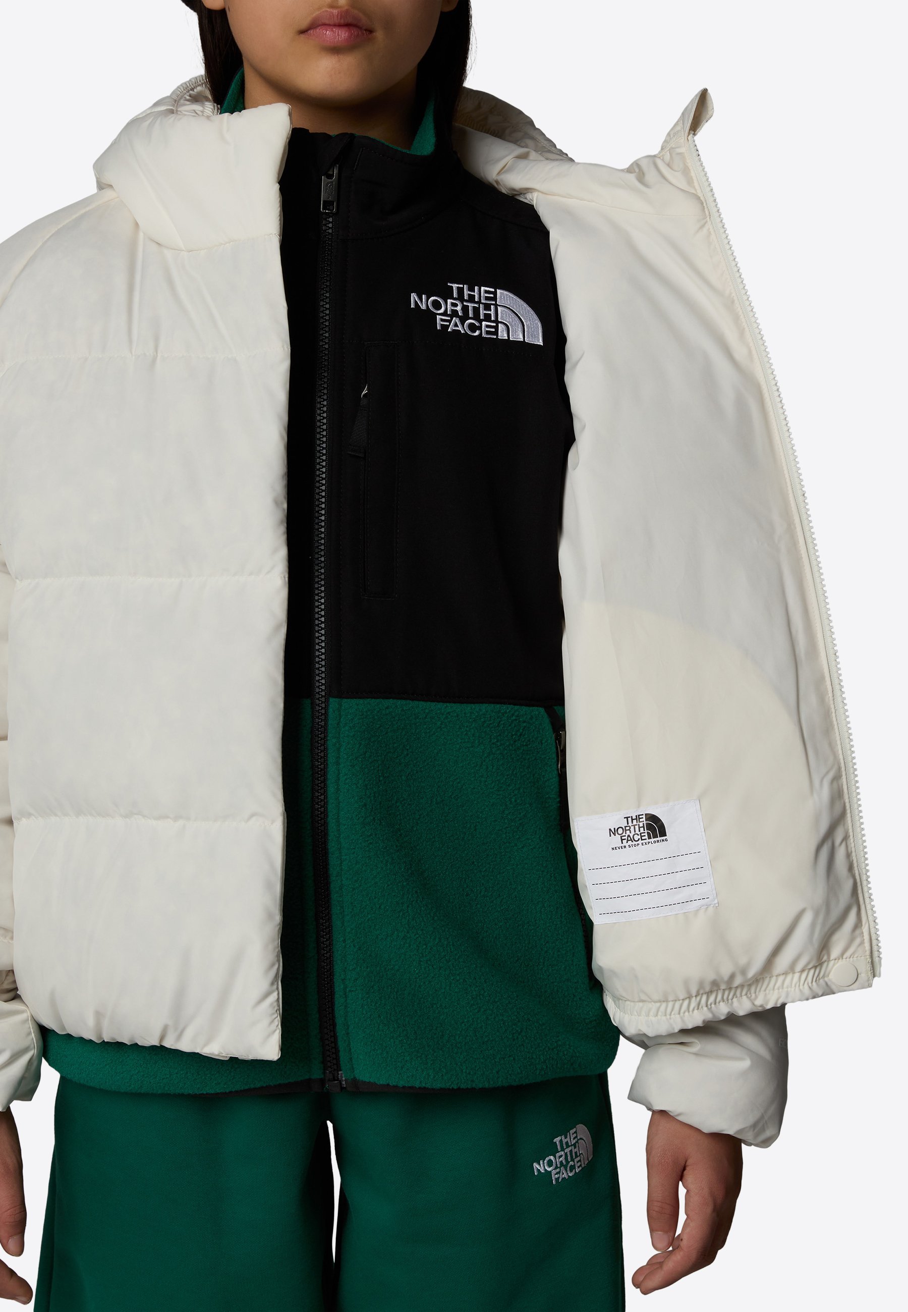 The North Face G NORTH DOWN HOODED JACKET - Donsjack - wit duin