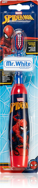 Escova de dentes elétrica Marvel Homem-Aranha, escova de dentes macia para crianças