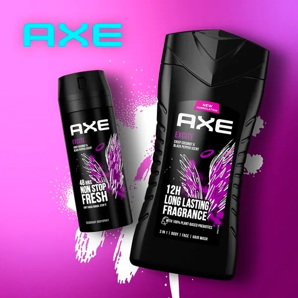 Axe Excite 3-v-1 gel za prhanje in šampon<br>250ml