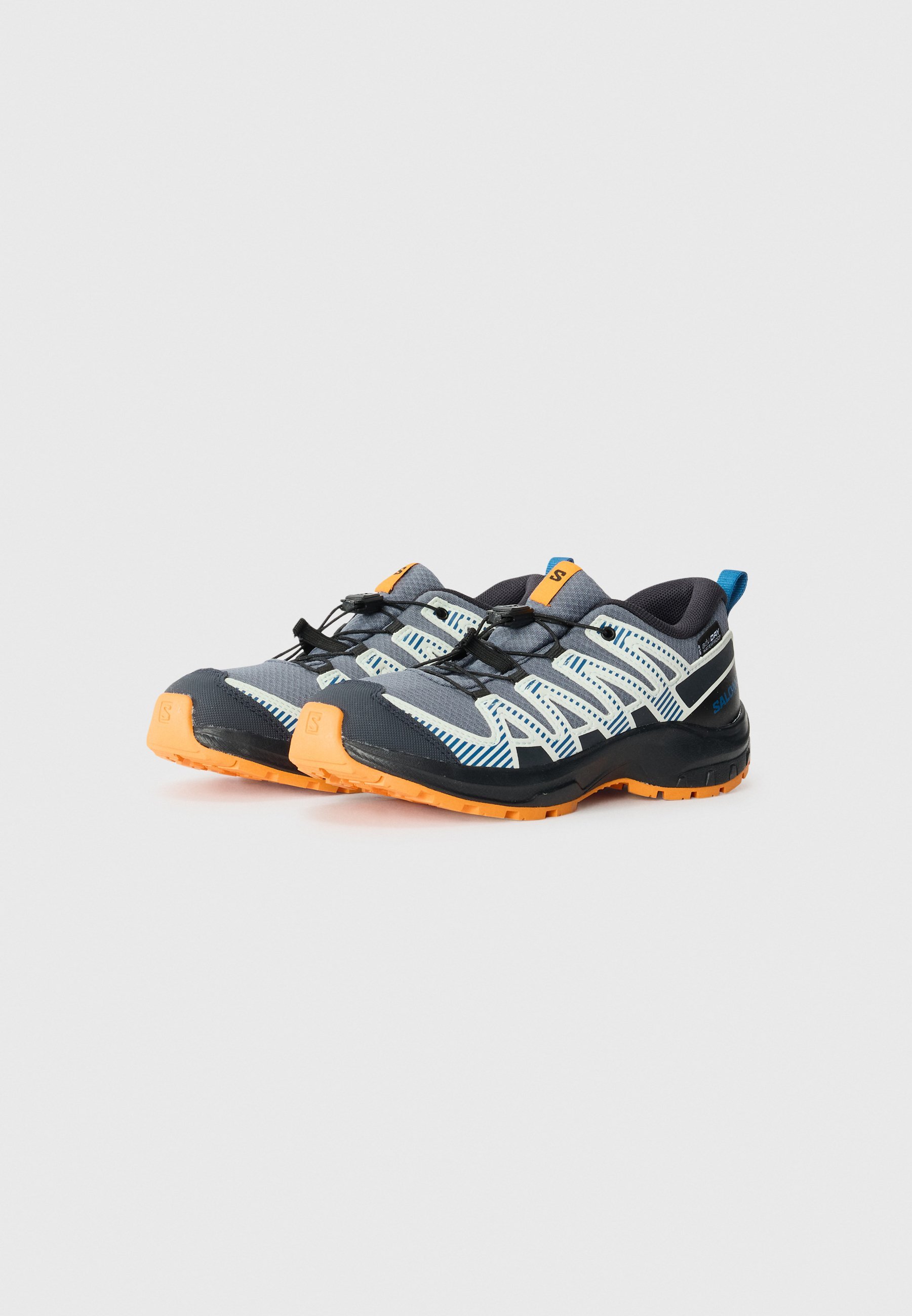Salomon XA PRO V8 WATERPROOF UNISEX - Wandelschoenen - grijs/donkerblauw/kurkuma