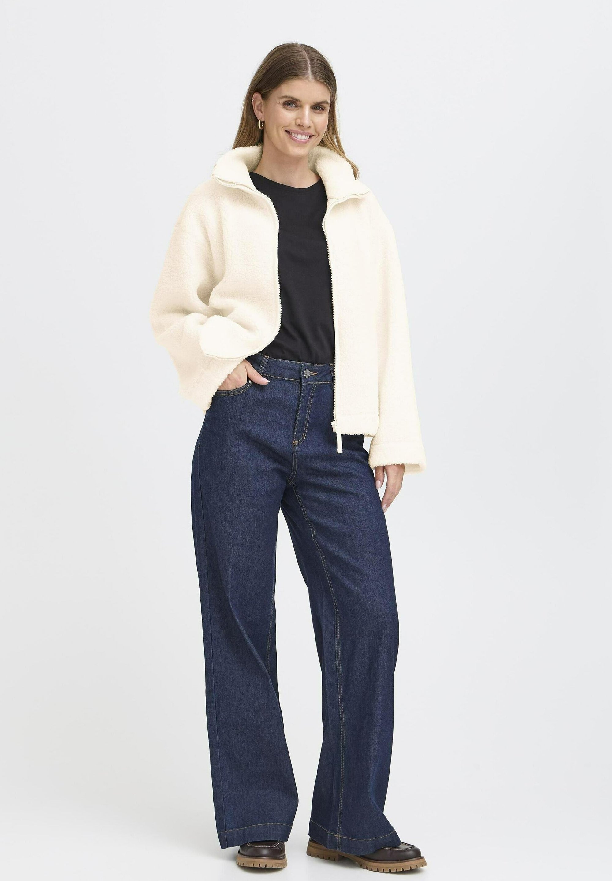 Veste polaire Fransa - blanc cassé