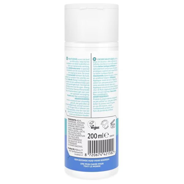 Kruidvat Derma Exfoliërende tonik<br>200 ml - Onzuivere huid