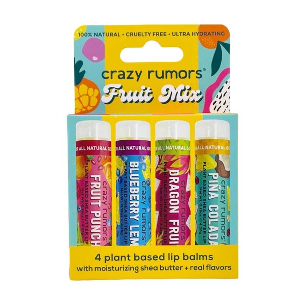 Crazy Rumors Fruit Mix - 4-pakning - leppepomade