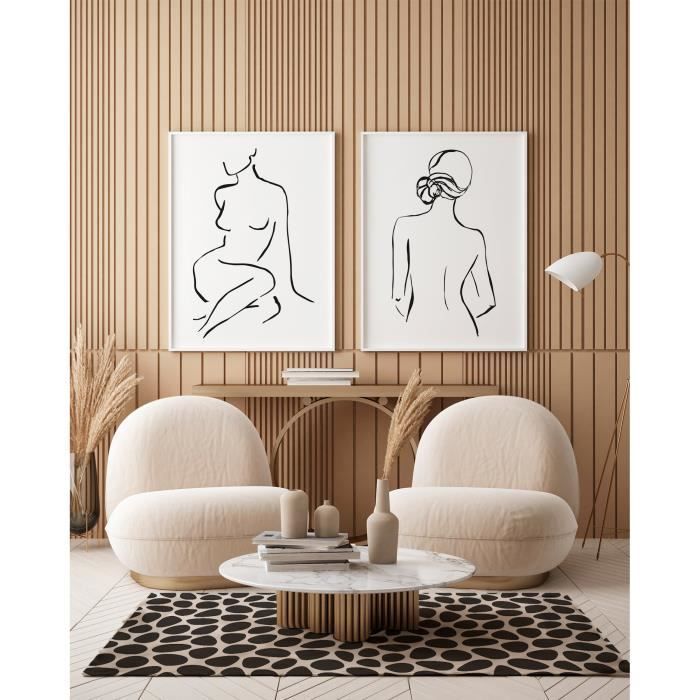 Tapis Vinyle Panorama Motif Pavé Gris 80x250 cm - Tapis pour Cuisine, Bureau et Salon en PVC