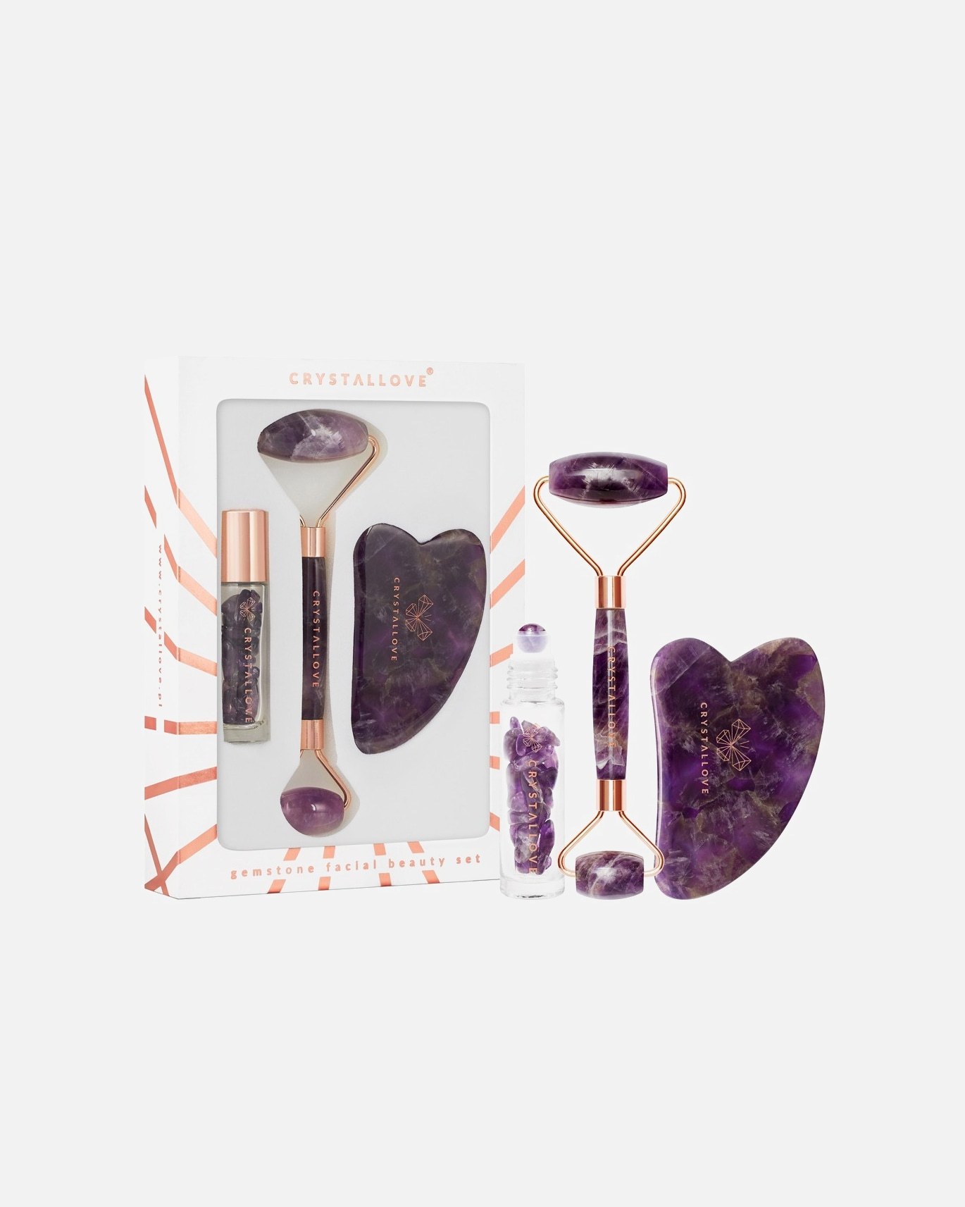 Crystallove Amethyst Beauty масажер за лице - 1 комад