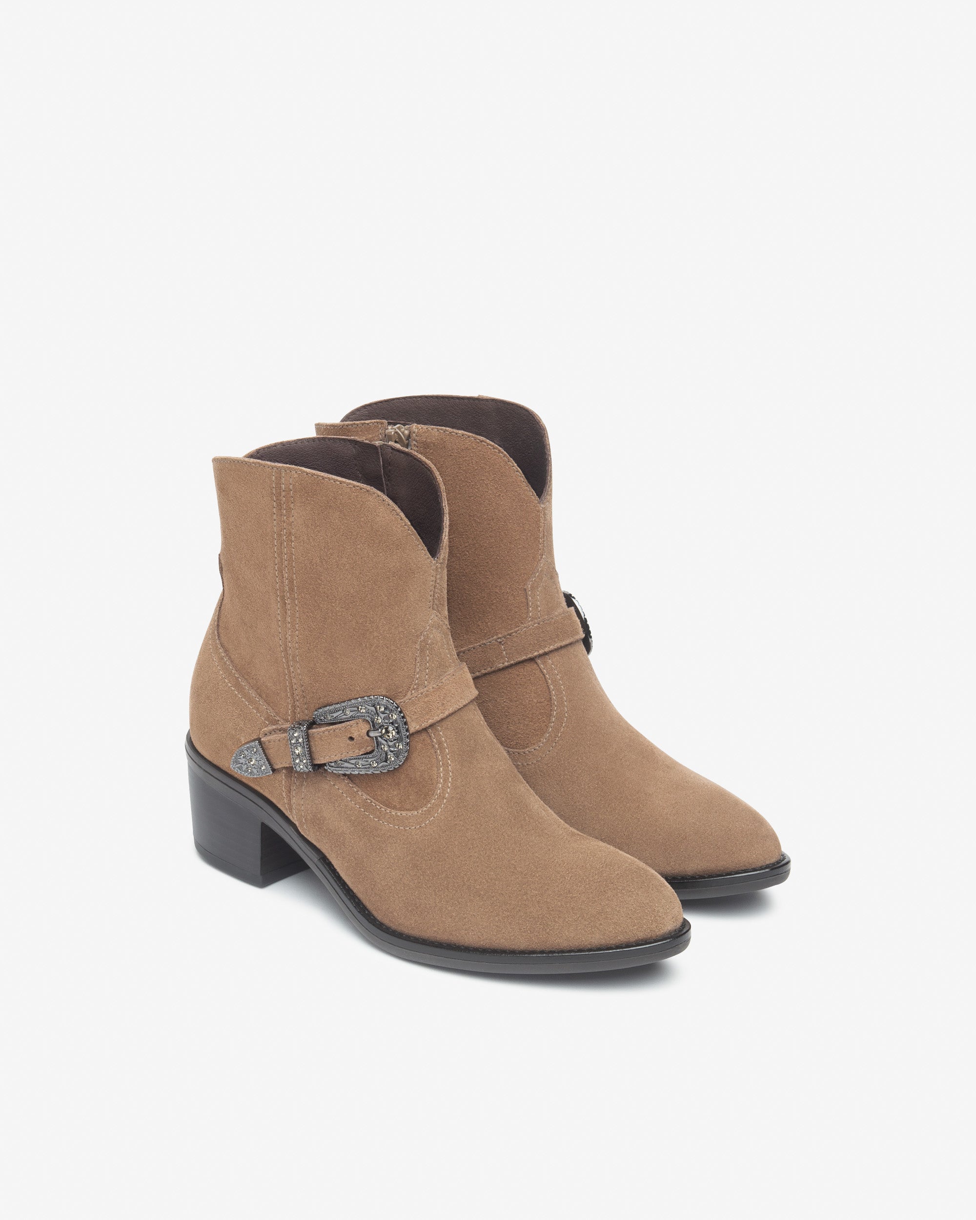  Damen-Wildlederstiefeletten