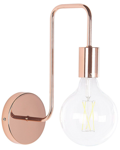 Lampa ścienna metalowa kinkiet miedziana