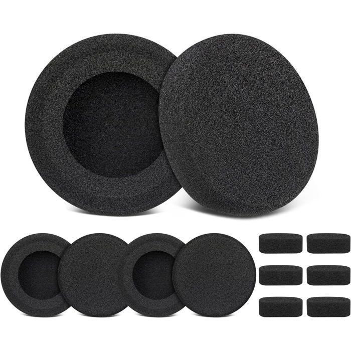SOULWIT 6 Pieces Foam Cushion Sponge Ear Pads for Koss Porta Pro, KSC11, KSC17, KSC75 Headphones - Black